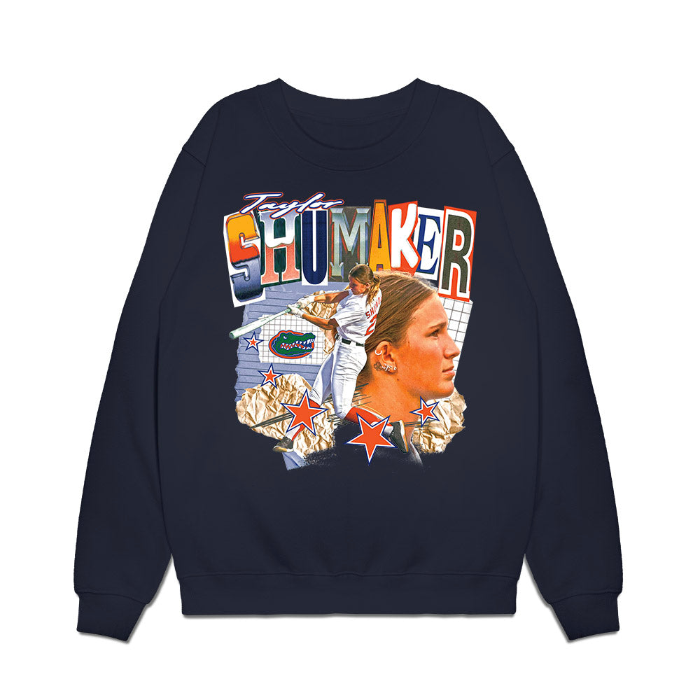 Florida - NCAA Softball : Taylor Shumaker - Cutout Collage Premium Crewneck Sweatshirt-0