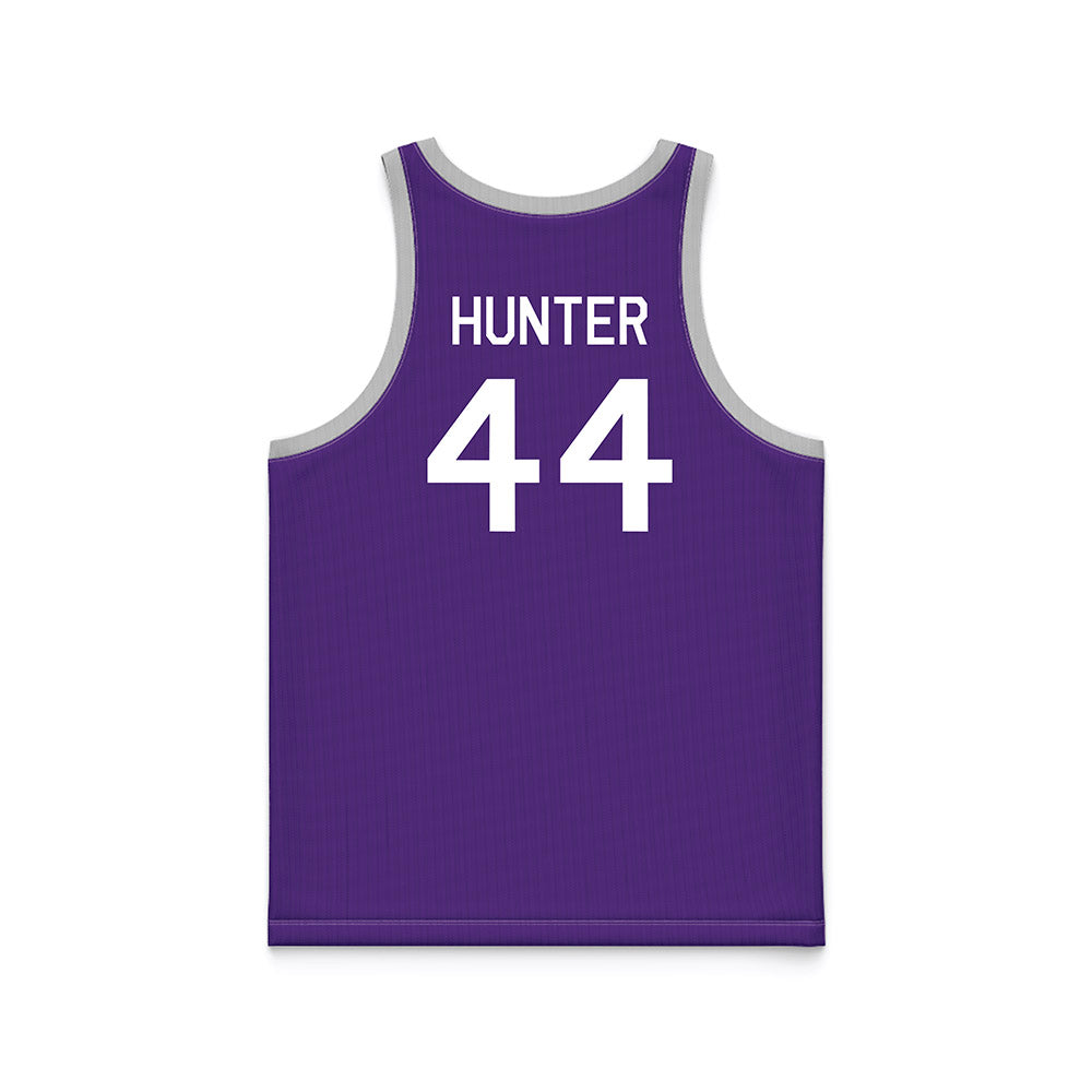 TCU - NCAA Women's Basketball : Emily Hunter - Purple Hardwood Basketball Jersey-1
