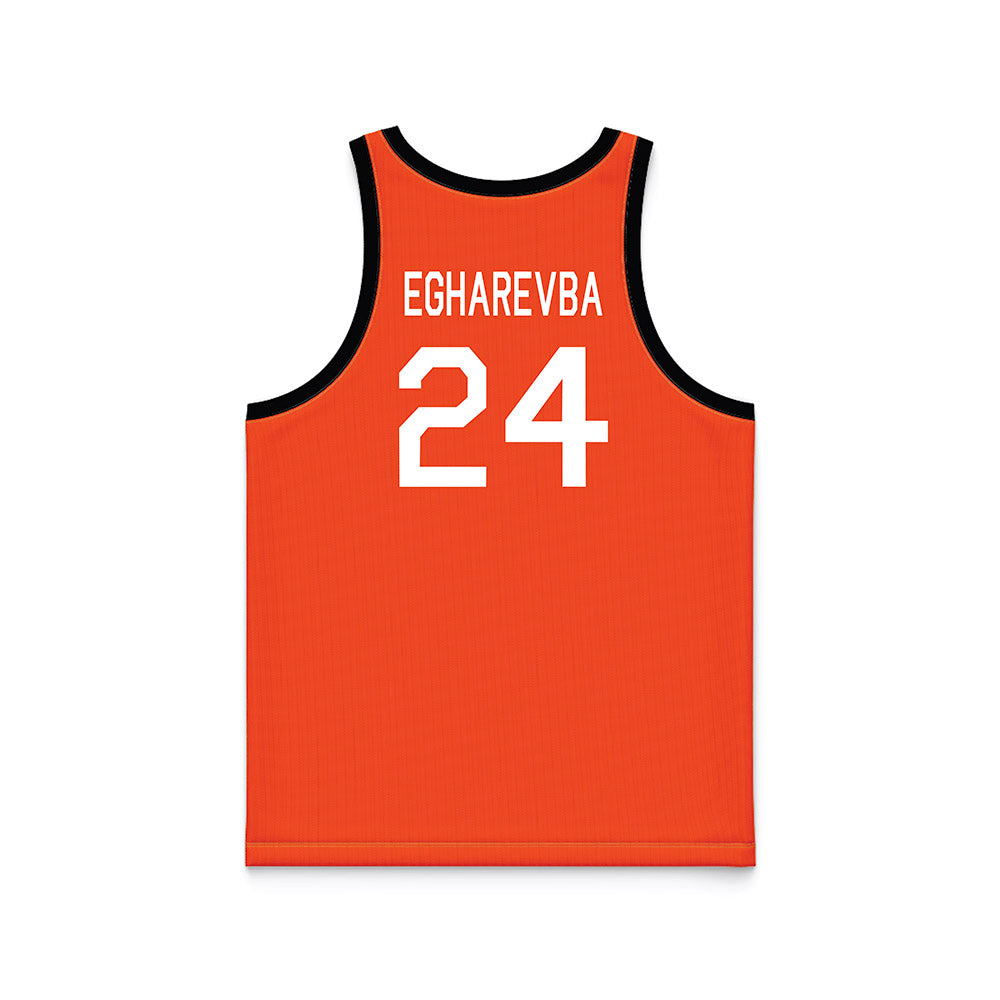 Oklahoma State - NCAA Women's Basketball : Praise Egharevba - Orange Hardwood Basketball Jersey-1