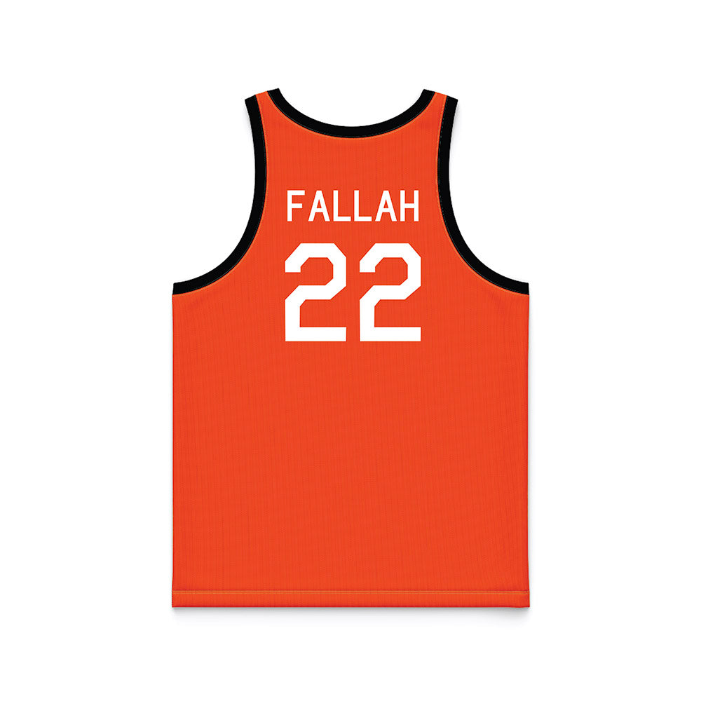 Oklahoma State - NCAA Men's Basketball : Parsa Fallah - Orange Hardwood Basketball Jersey-1