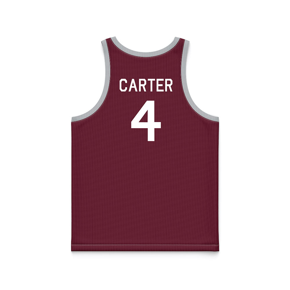 Mississippi State - NCAA Women's Basketball : Jessika Carter - Maroon Hardwood Basketball Jersey-1