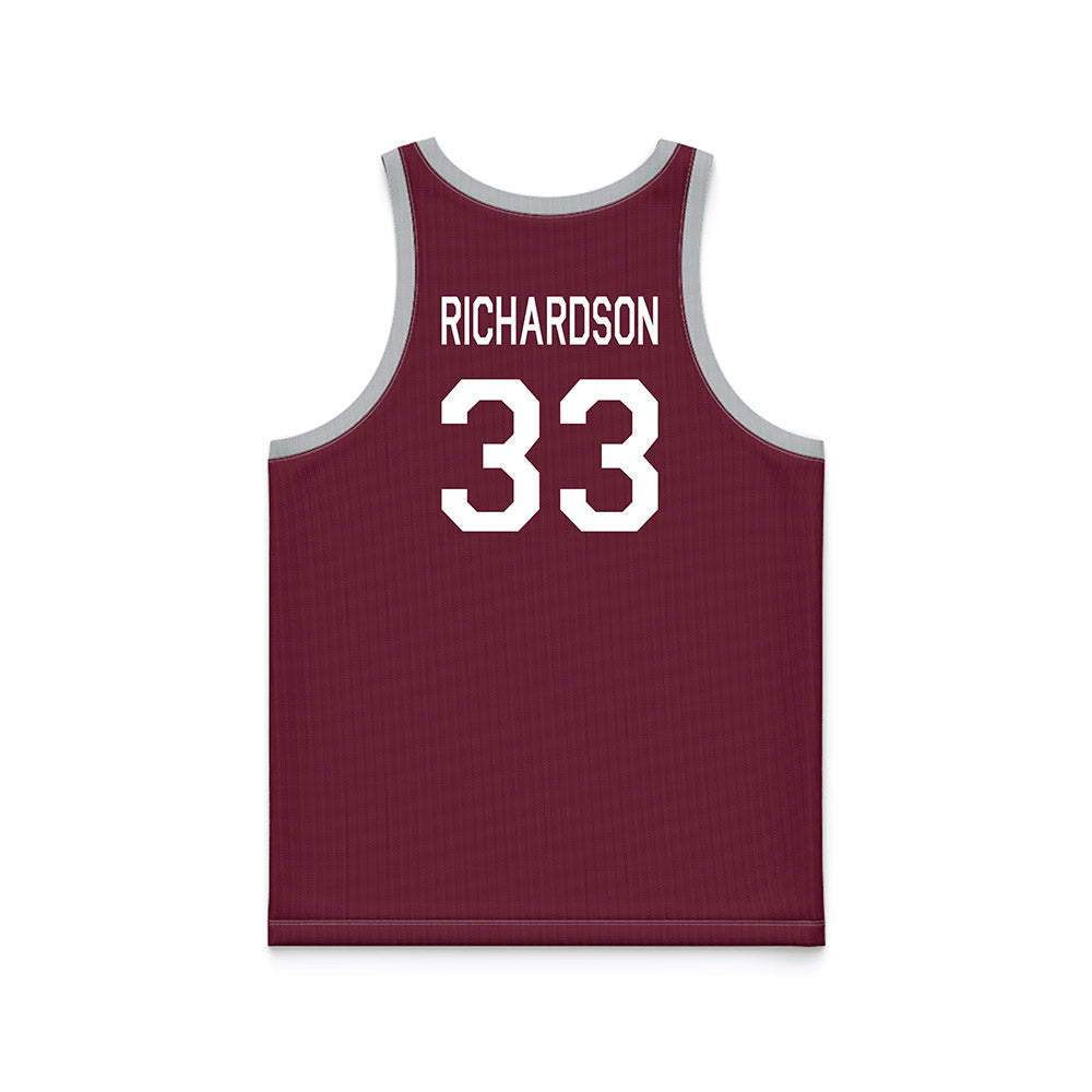 Mississippi State - NCAA Women's Basketball : Kharyssa Richardson - Maroon Hardwood Basketball Jersey-1