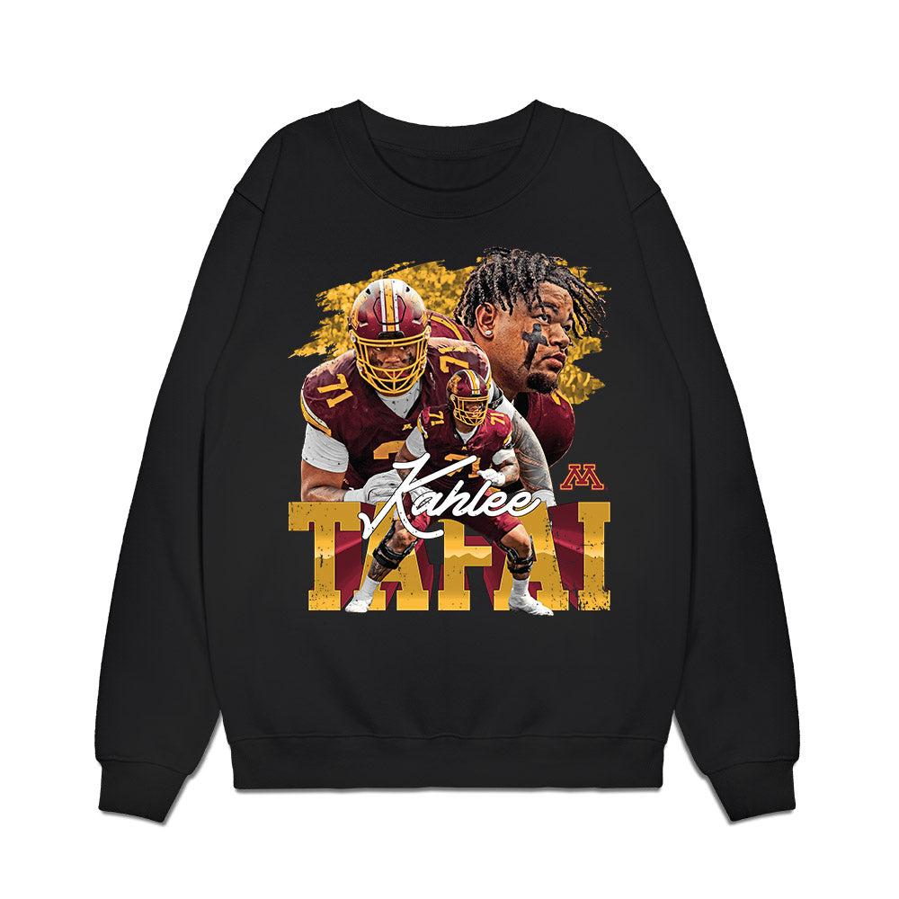 Minnesota - NCAA Football : Kahlee Tafai - Collage Premium Crewneck Sweatshirt-0