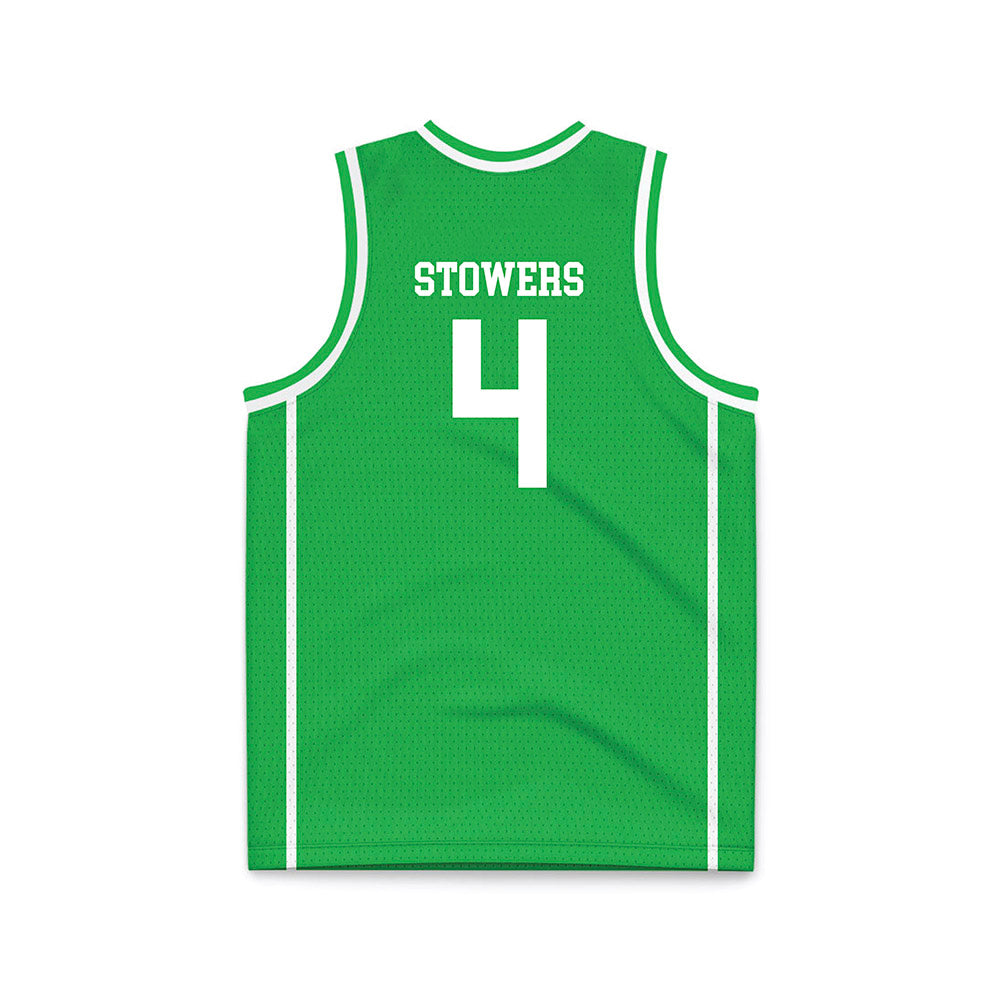 Marshall - NCAA Women's Basketball : Zenthia Stowers - Green Basketball Jersey-1