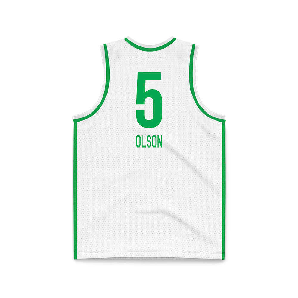 Marshall - NCAA Women's Basketball : Olivia Olson - White Basketball Jersey-1
