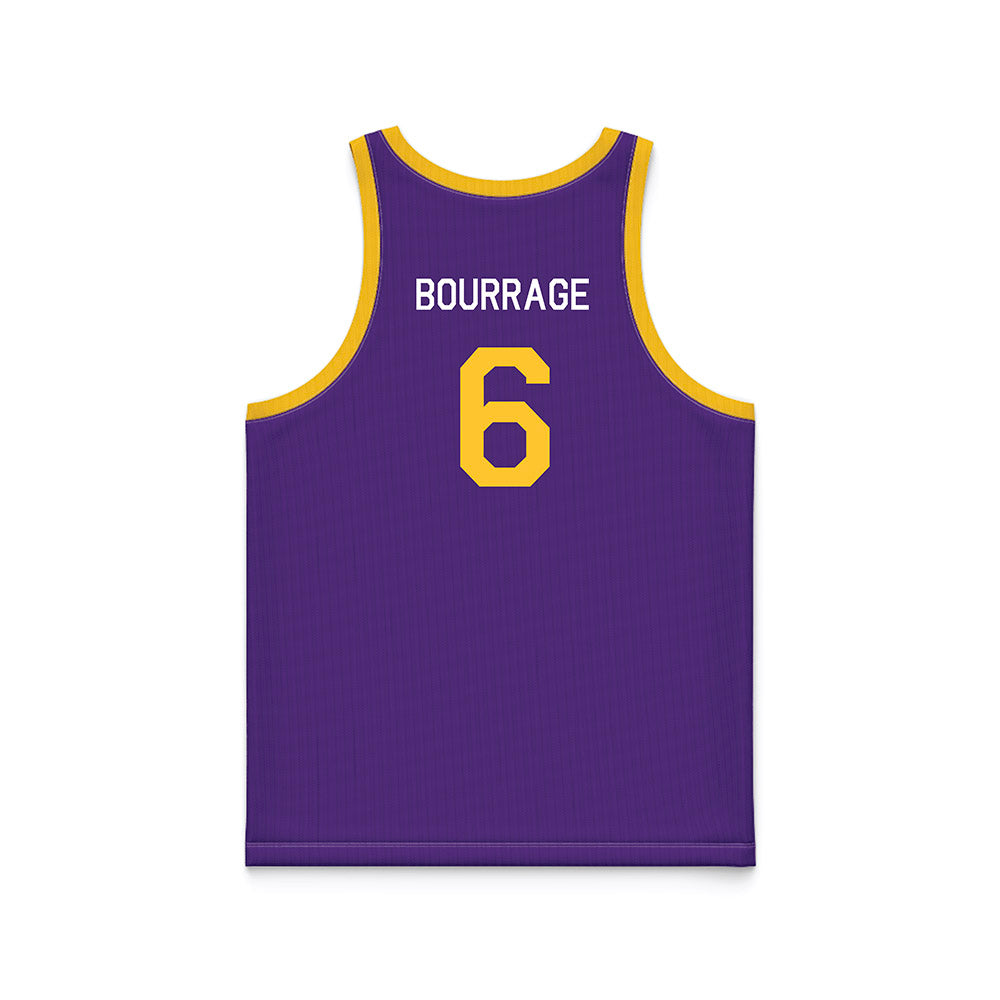 LSU - NCAA Women's Basketball : Divine Bourrage - Hardwood Reissue Basketball Jersey-1