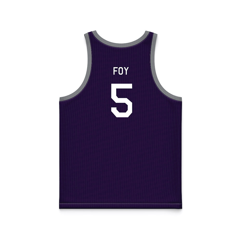 Kansas State - NCAA Women's Basketball : Aniya' Foy - Purple Hardwood Basketball Jersey-1