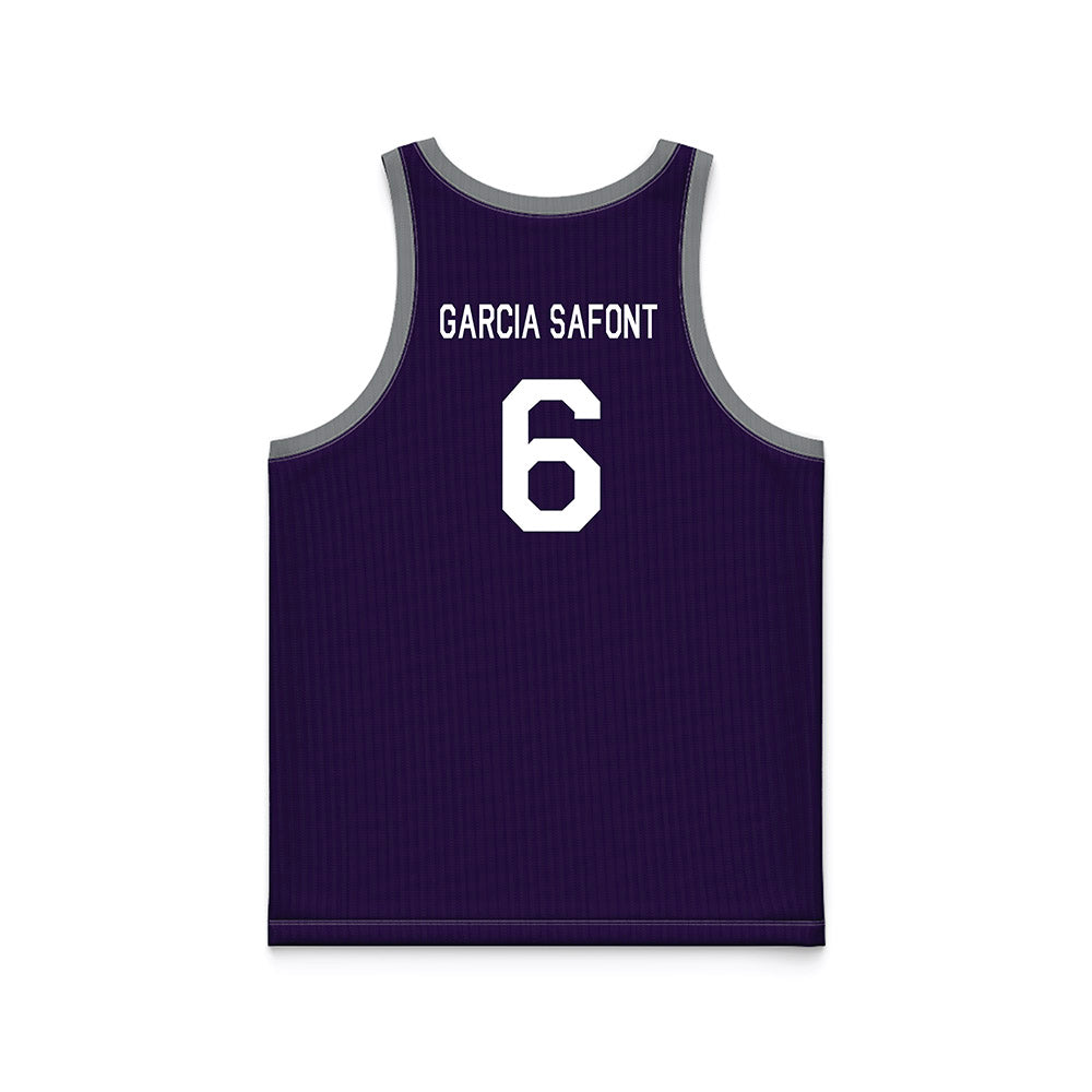 Kansas State - NCAA Women's Basketball : Gina Garcia Safont - Purple Hardwood Basketball Jersey-1