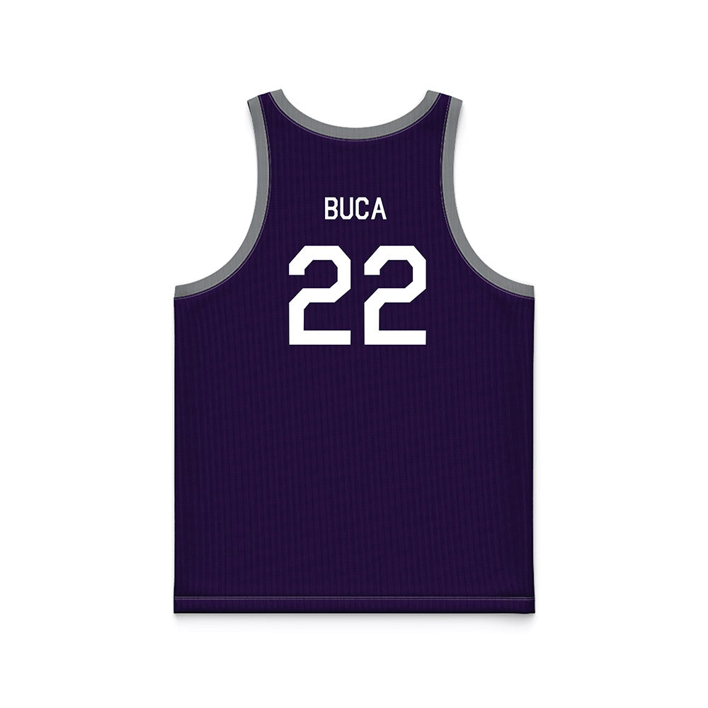 Kansas State - NCAA Men's Basketball : Dorin Buca - Purple Hardwood Basketball Jersey-1