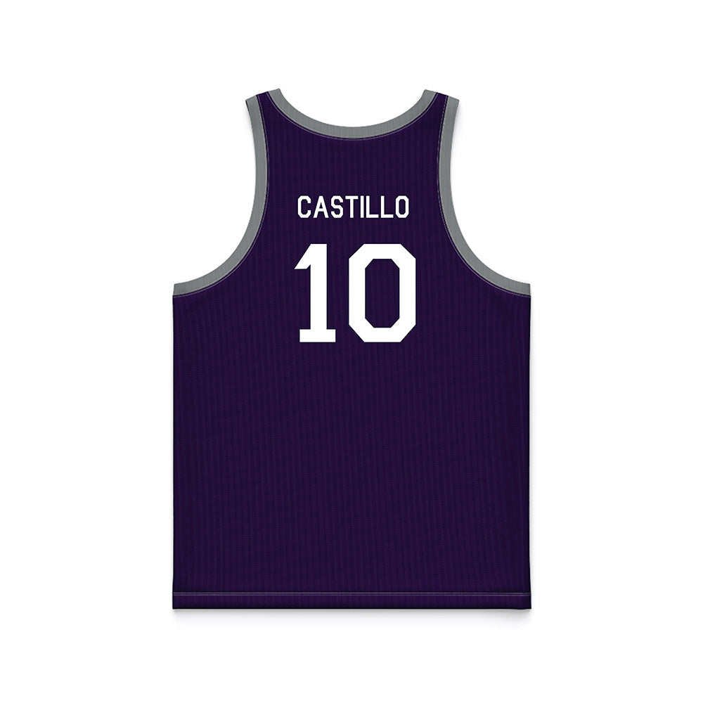 Kansas State - NCAA Men's Basketball : David Castillo - Purple Hardwood Basketball Jersey-1