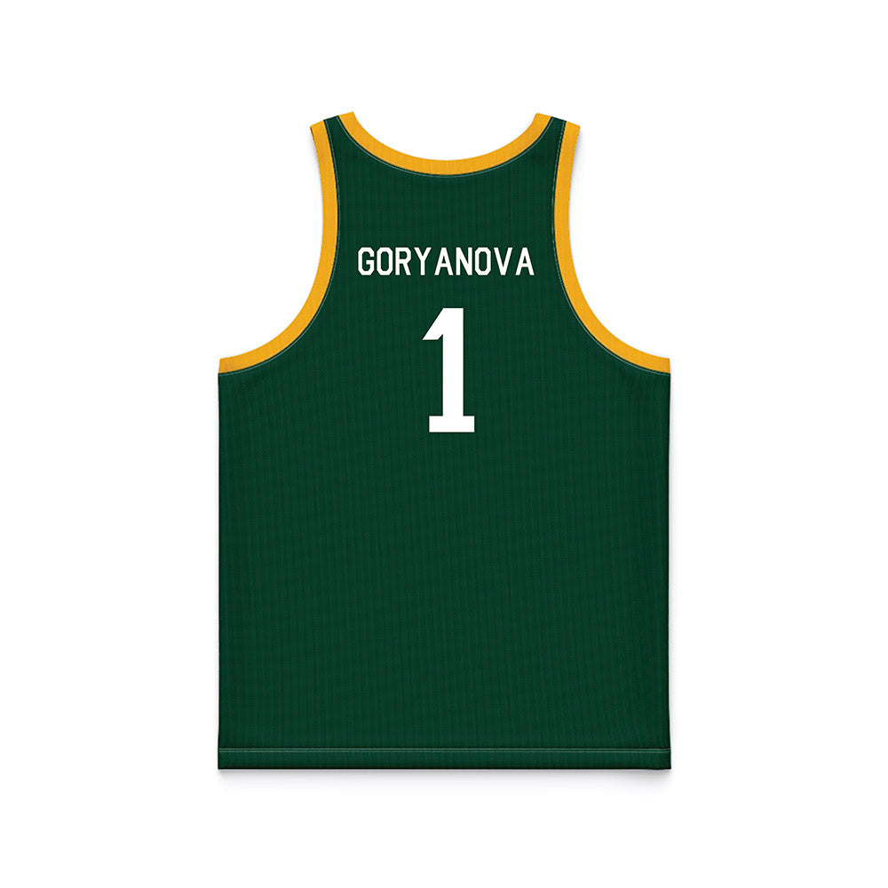 Baylor - NCAA Women's Basketball : Ines Goryanova - Green Hardwood Basketball Jersey-1