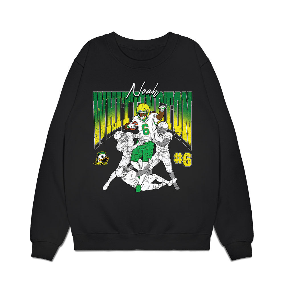 Oregon - NCAA Football : Noah Whittington - Run Premium Crewneck Sweatshirt-0