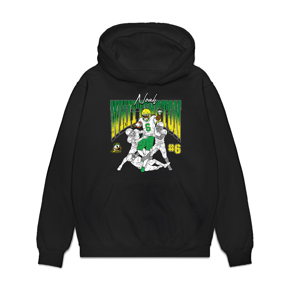 Oregon - NCAA Football : Noah Whittington - Run Premium Hooded Sweatshirt-0