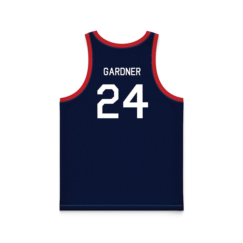 Gonzaga - NCAA Women's Basketball : Teryn Gardner - Blue Hardwood Basketball Jersey-1
