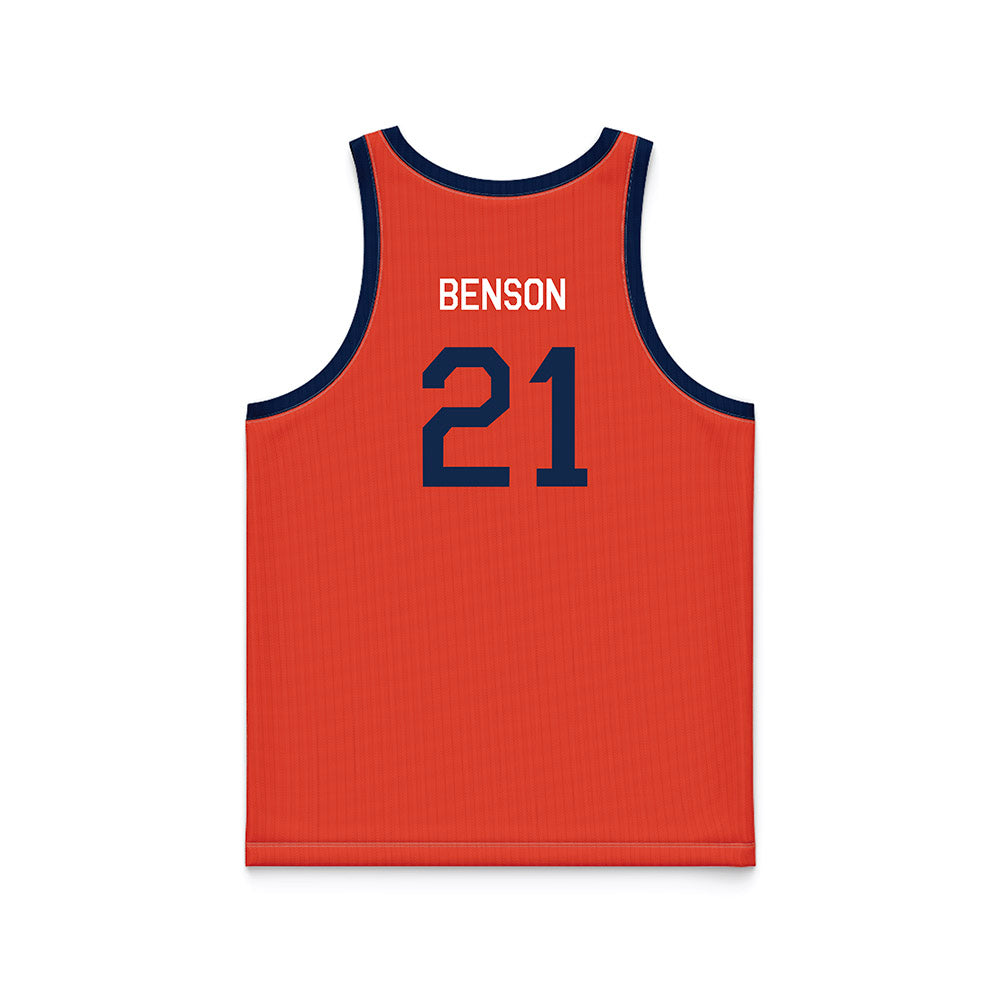 Illinois - NCAA Women's Basketball : Naomi Benson - Orange Hardwood Basketball Jersey-1