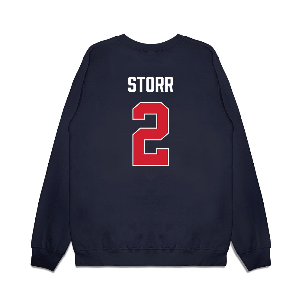 Ole Miss - NCAA Men's Basketball : AJ Storr - Vintage Premium Crewneck Sweatshirt-1