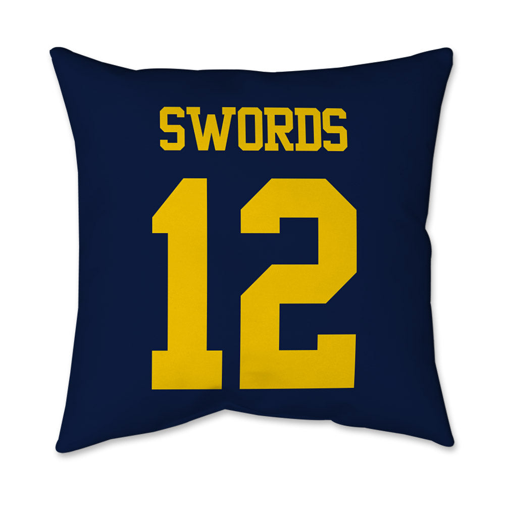 Michigan - NCAA Women's Basketball : Syla Swords - Graphic Pillow 16x16-1