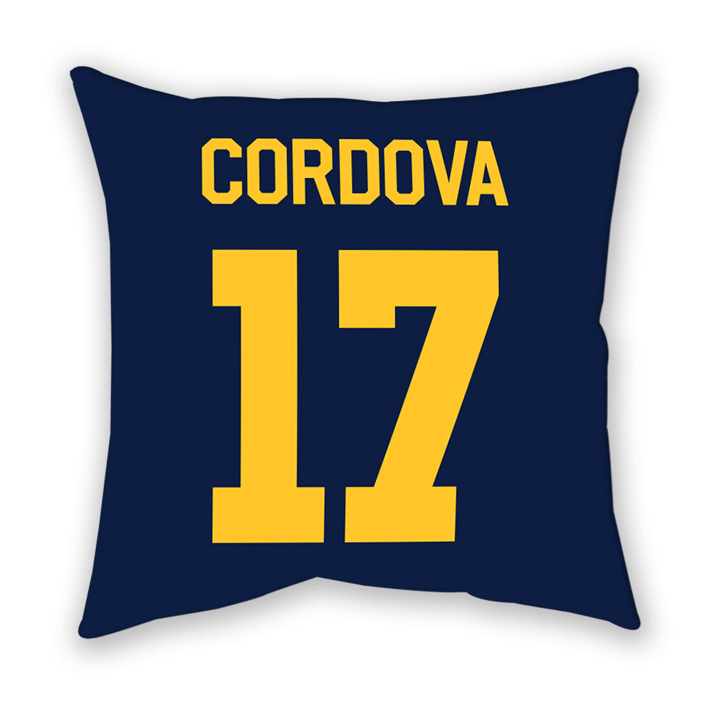 UC Berkeley - NCAA Men's Soccer : Cesar Cordova - Graphic Pillow-1