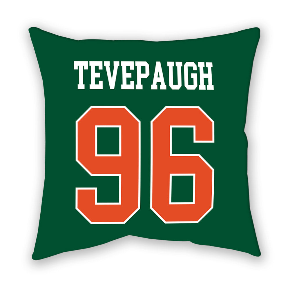 Miami - NCAA Football : Tucker Tevepaugh - Pillow-1