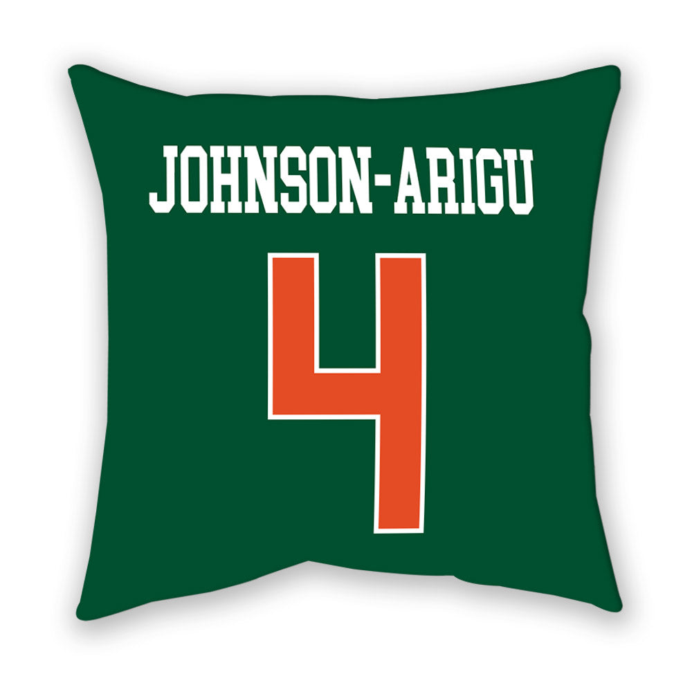 Miami - NCAA Men's Basketball : Isaiah Johnson-Arigu - Pillow-1