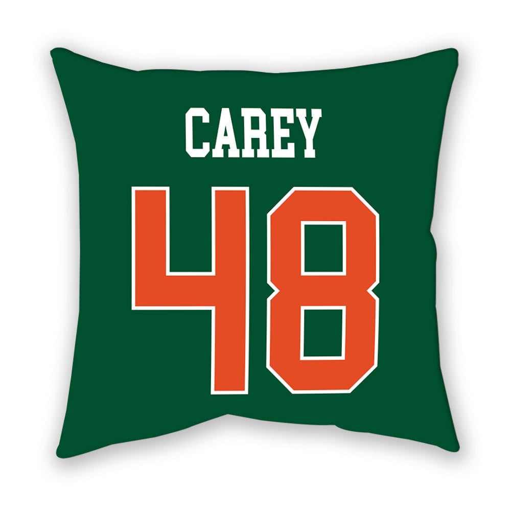 Miami - NCAA Women's Soccer : sage carey - Pillow-1