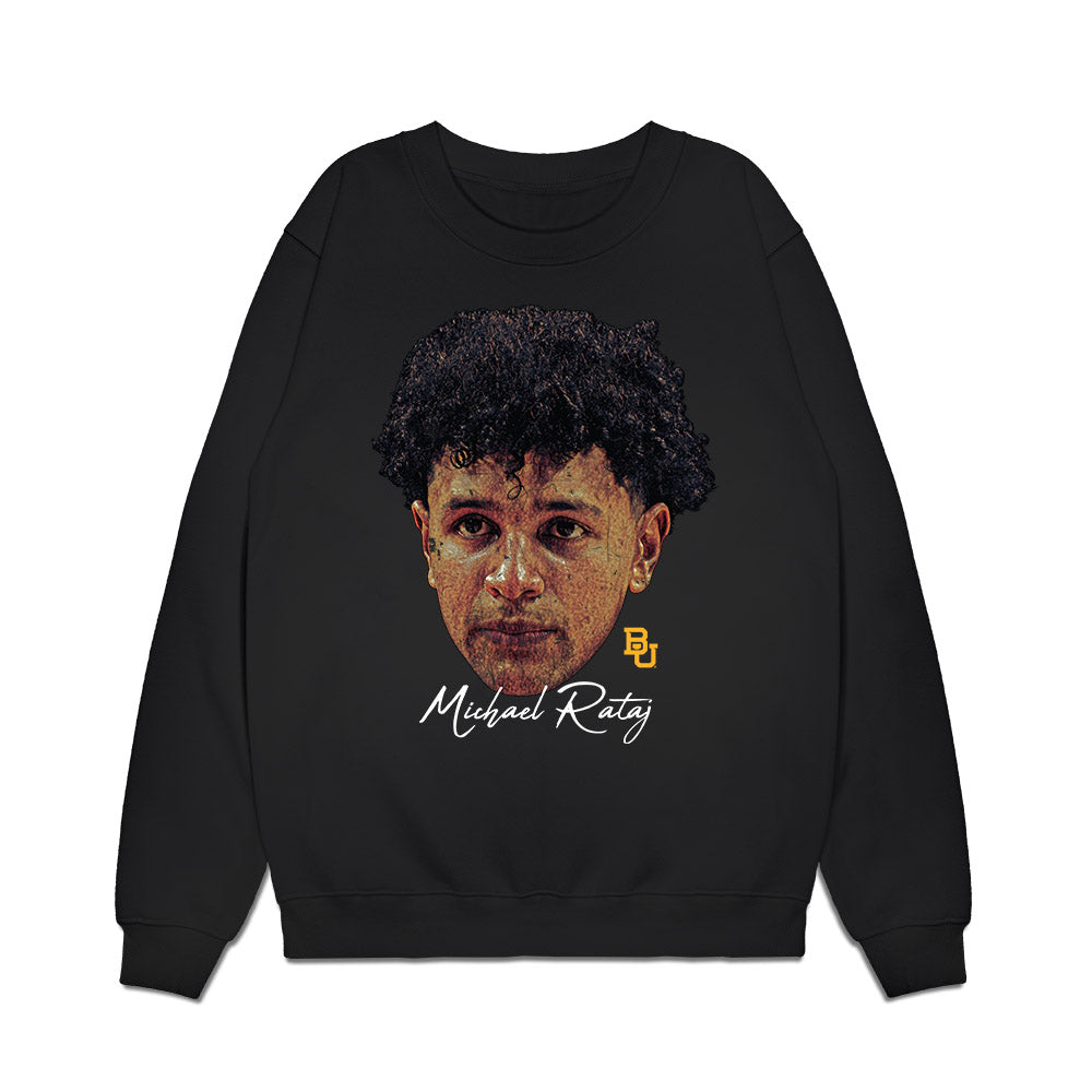 Baylor - NCAA Men's Basketball : Michael Rataj - Game Face Premium Crewneck Sweatshirt-0