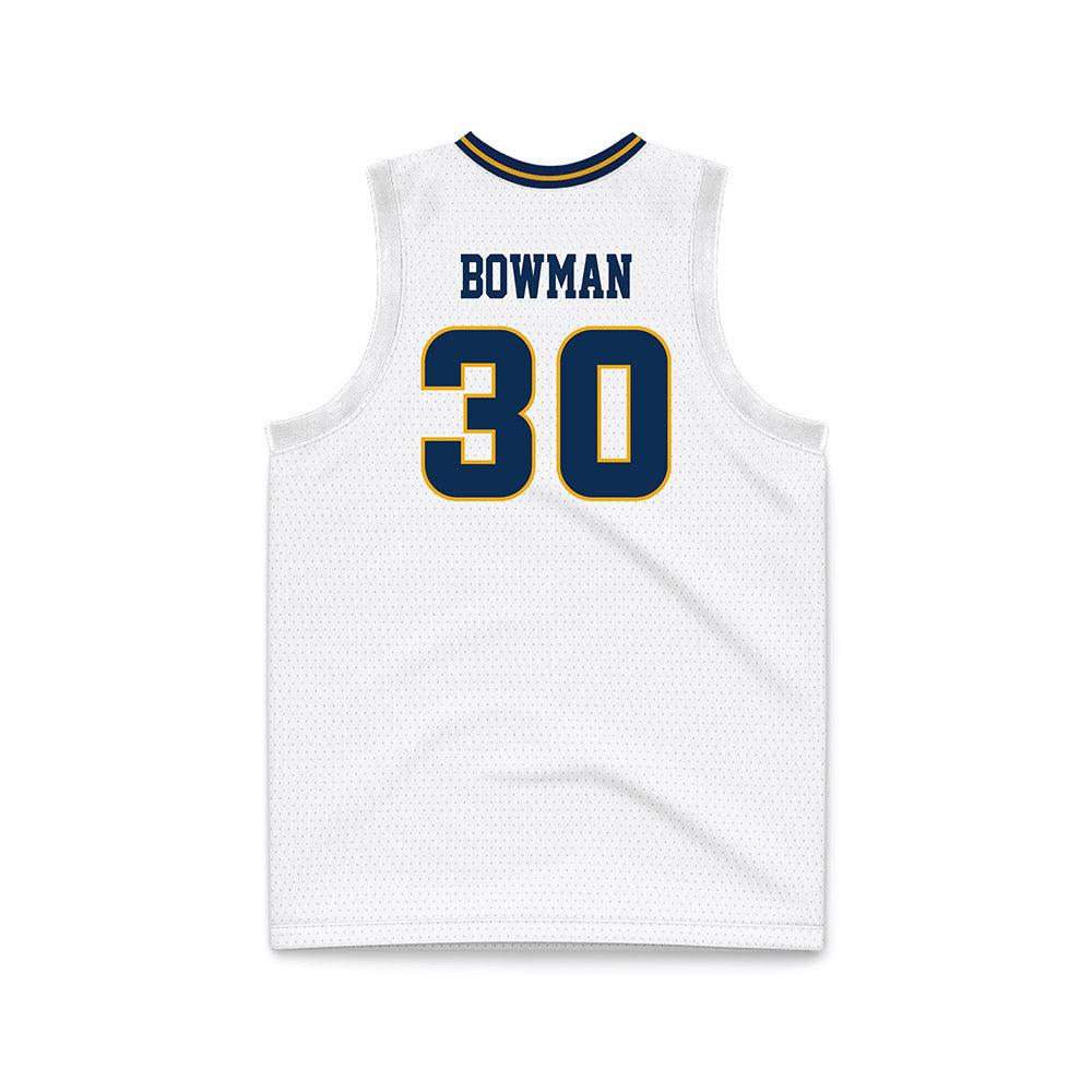 UTC - NCAA Men's Basketball : Josh Bowman - White Basketball Jersey-1