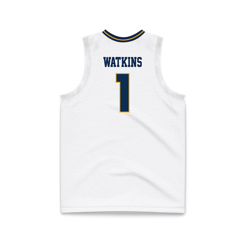 UTC - NCAA Men's Basketball : Brennan Watkins - White Basketball Jersey-1