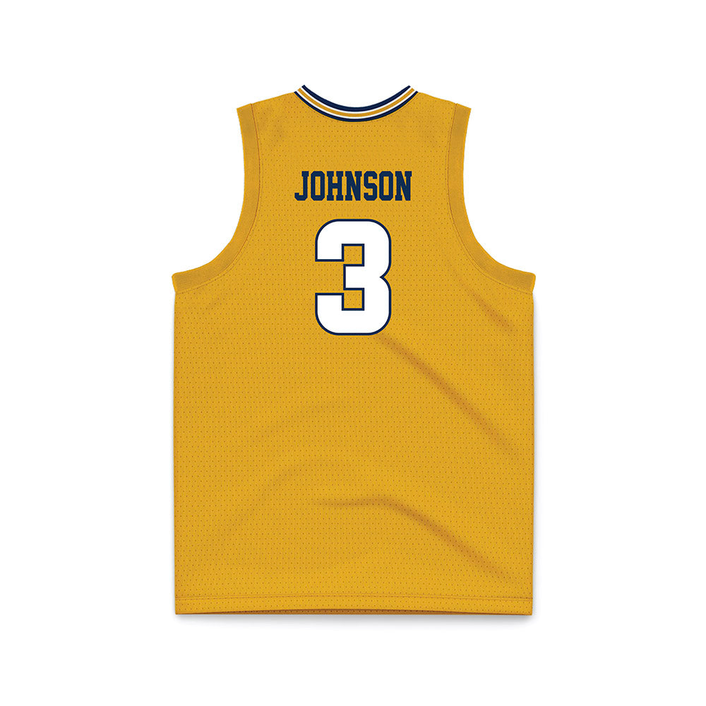 UTC - NCAA Men's Basketball : Jikari Johnson - Gold Basketball Jersey-1