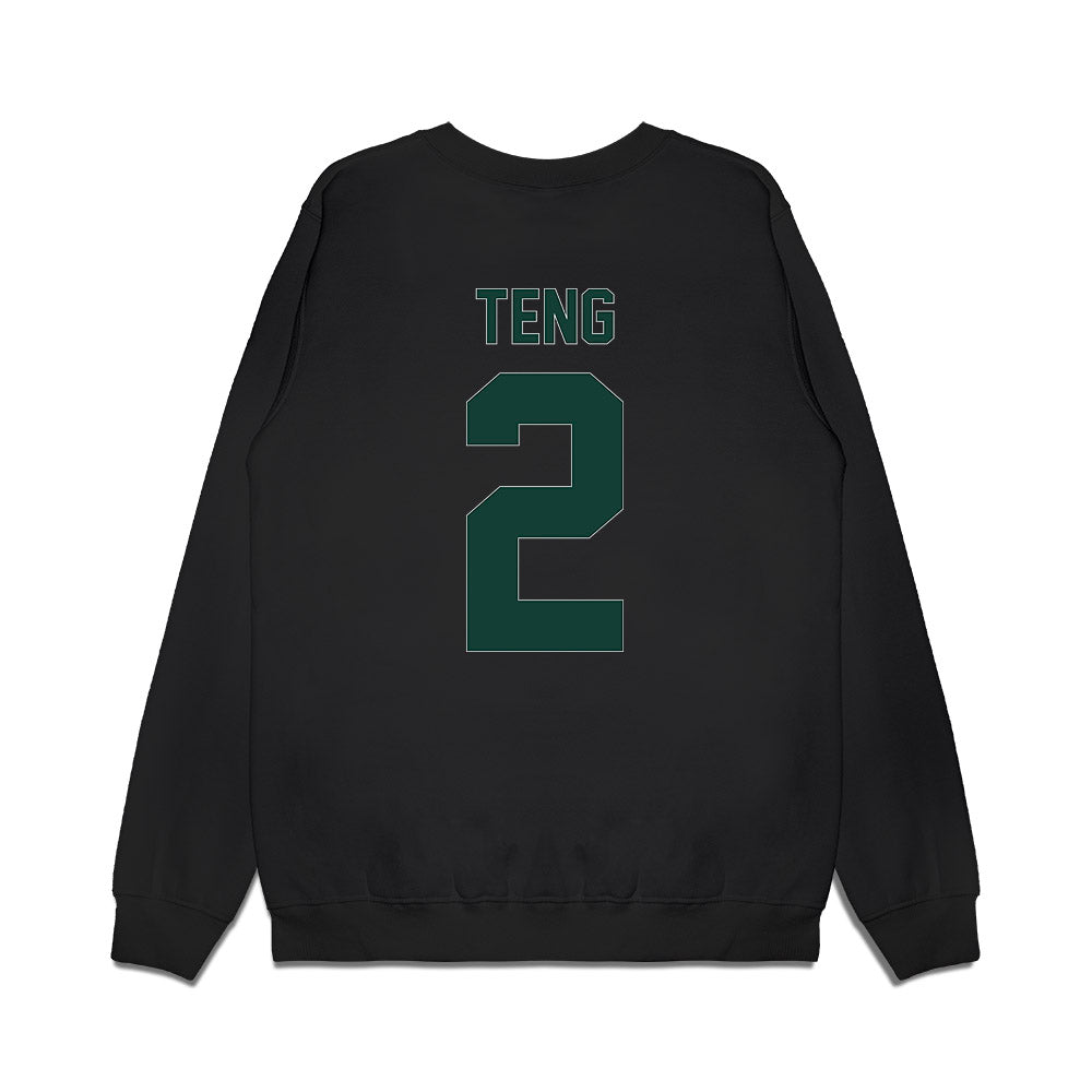 Michigan State - NCAA Men's Basketball : Kur Teng - Vintage Shersey Premium Crewneck Sweatshirt-1