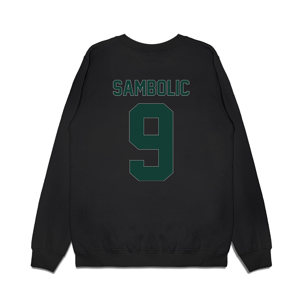 Michigan State - NCAA Women's Basketball : Sara Sambolic - Vintage Shersey Premium Crewneck Sweatshirt-1