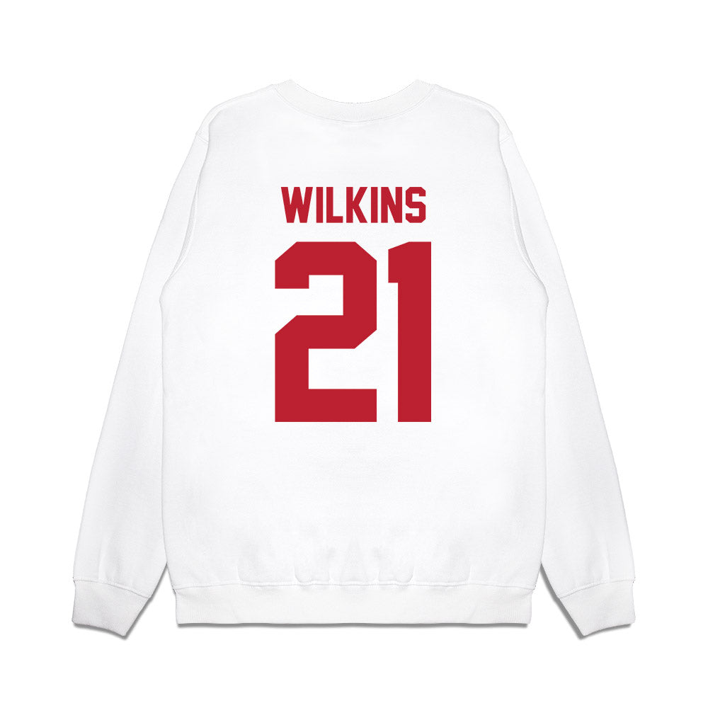 Georgia - NCAA Men's Basketball : Jake Wilkins - Vintage Shersey Premium Crewneck Sweatshirt-1