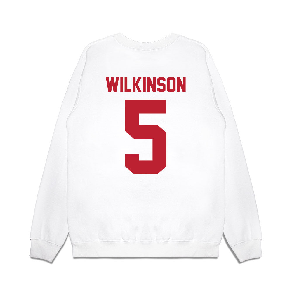 Georgia - NCAA Men's Basketball : Jeremiah Wilkinson - Vintage Shersey Premium Crewneck Sweatshirt-1