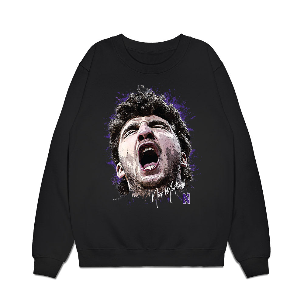 Northwestern - NCAA Men's Basketball : Nicholas Martinelli - Game Face Premium Crewneck Sweatshirt-0