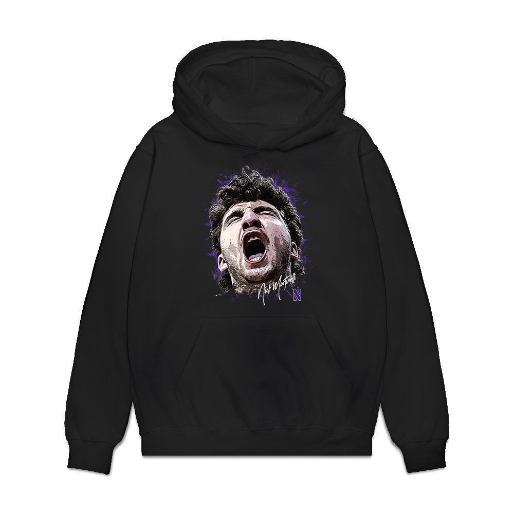 Northwestern - NCAA Men's Basketball : Nicholas Martinelli - Game Face Premium Hooded Sweatshirt-0