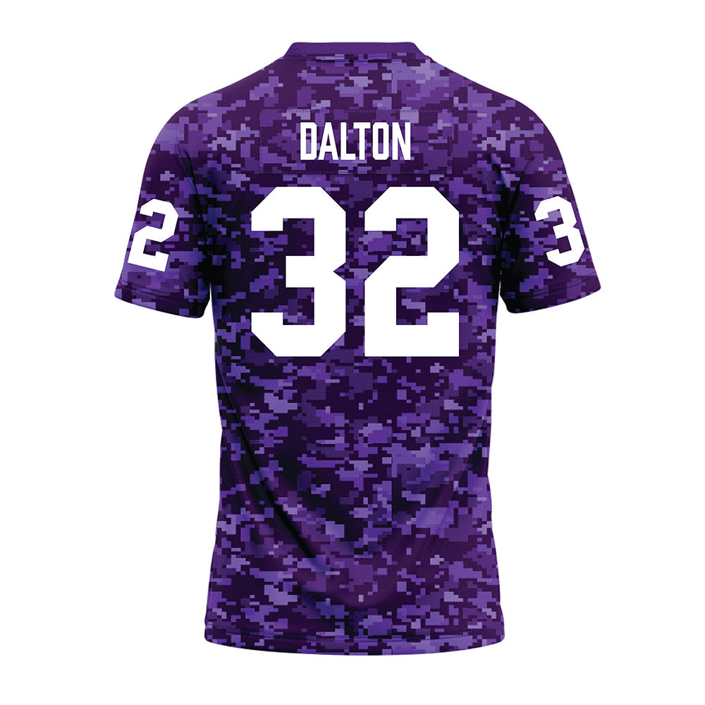 Tarleton State - NCAA Football : Kristian Dalton - Purple Camo Premium Football Jersey-1