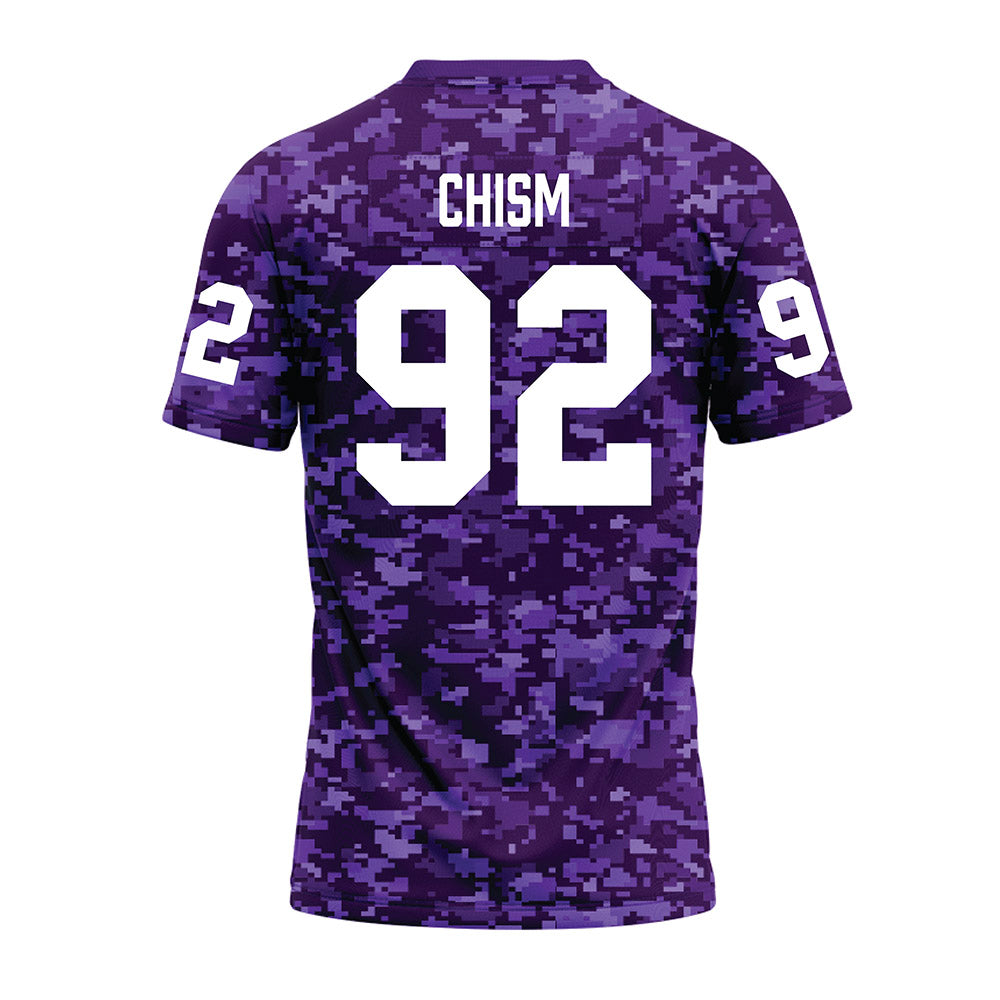 Tarleton State - NCAA Football : Tramaine Chism - Purple Camo Premium Football Jersey-1