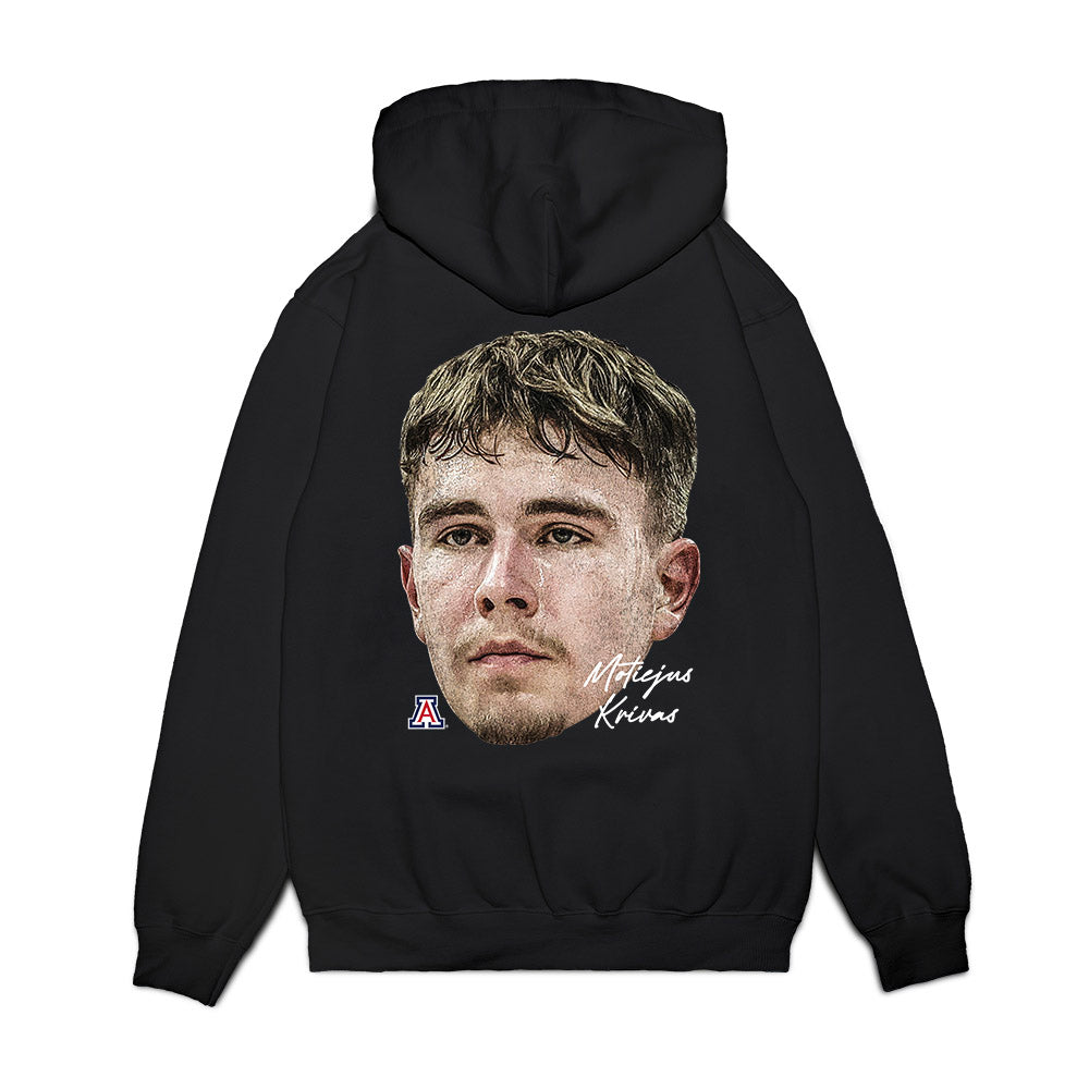 Arizona - NCAA Men's Basketball : Motiejus Krivas - Game Face Premium Hooded Sweatshirt-1
