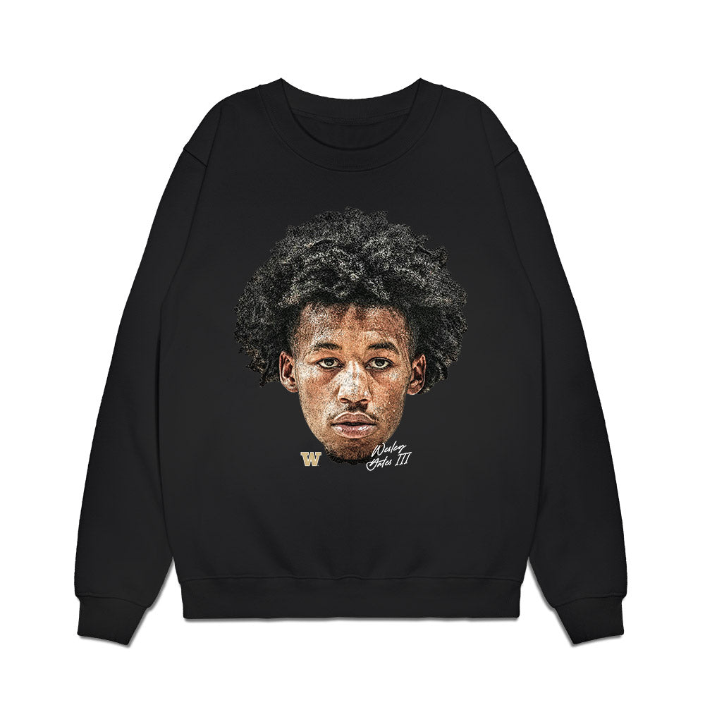 Washington - NCAA Men's Basketball : Wesley Yates III - Game Face Premium Crewneck Sweatshirt-0