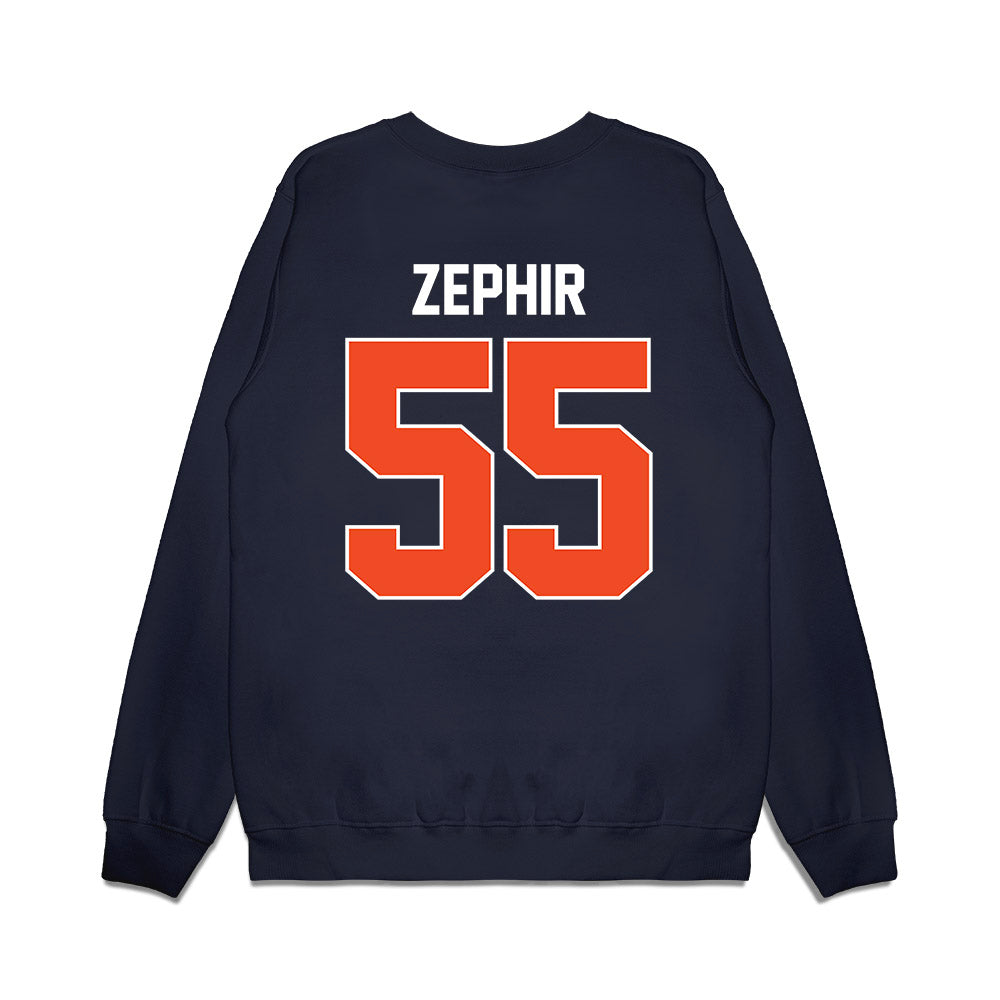 Syracuse - NCAA Men's Basketball : Bryce Zephir - Vintage Shersey Premium Crewneck Sweatshirt-1
