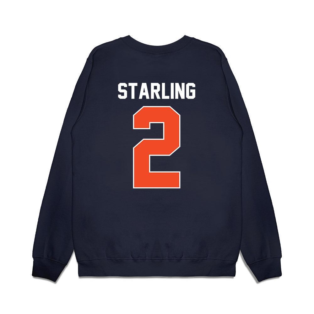 Syracuse - NCAA Men's Basketball : JJ Starling - Vintage Shersey Premium Crewneck Sweatshirt-1