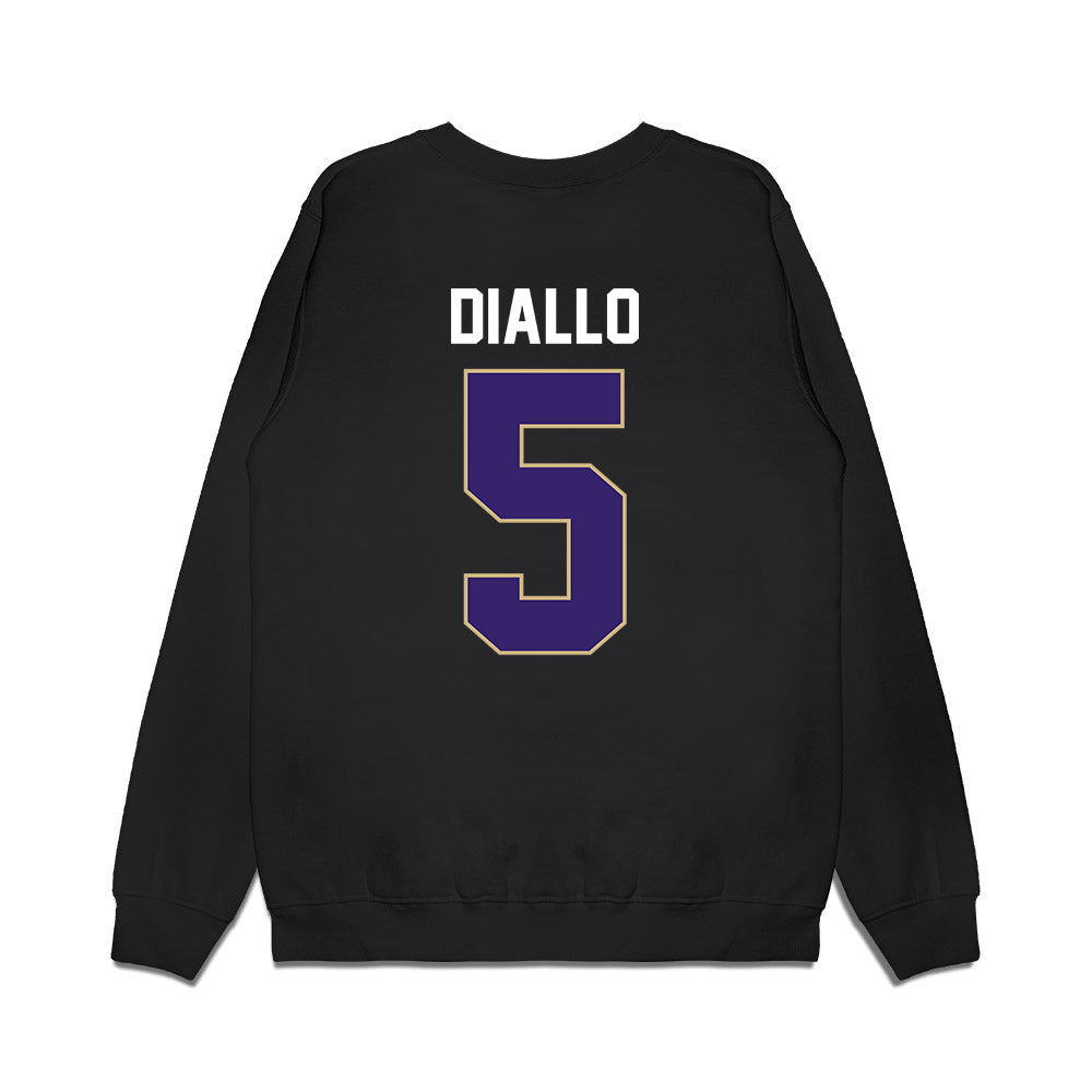 Washington - NCAA Men's Basketball : Zoom Diallo - Vintage Shersey Premium Crewneck Sweatshirt-1