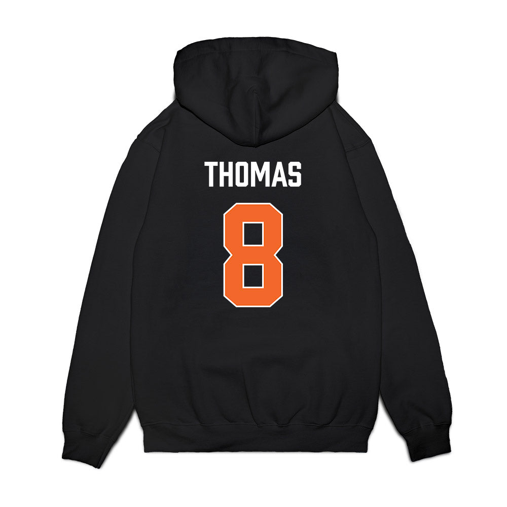 Clemson - NCAA Men's Basketball : Dallas Thomas - Vintage Shersey Premium Hooded Sweatshirt-1