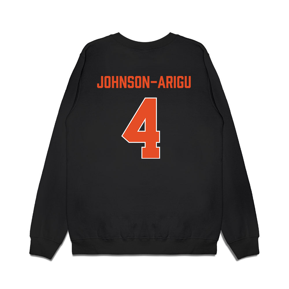 Miami - NCAA Men's Basketball : Isaiah Johnson-Arigu - Vintage Shersey Premium Crewneck Sweatshirt-1