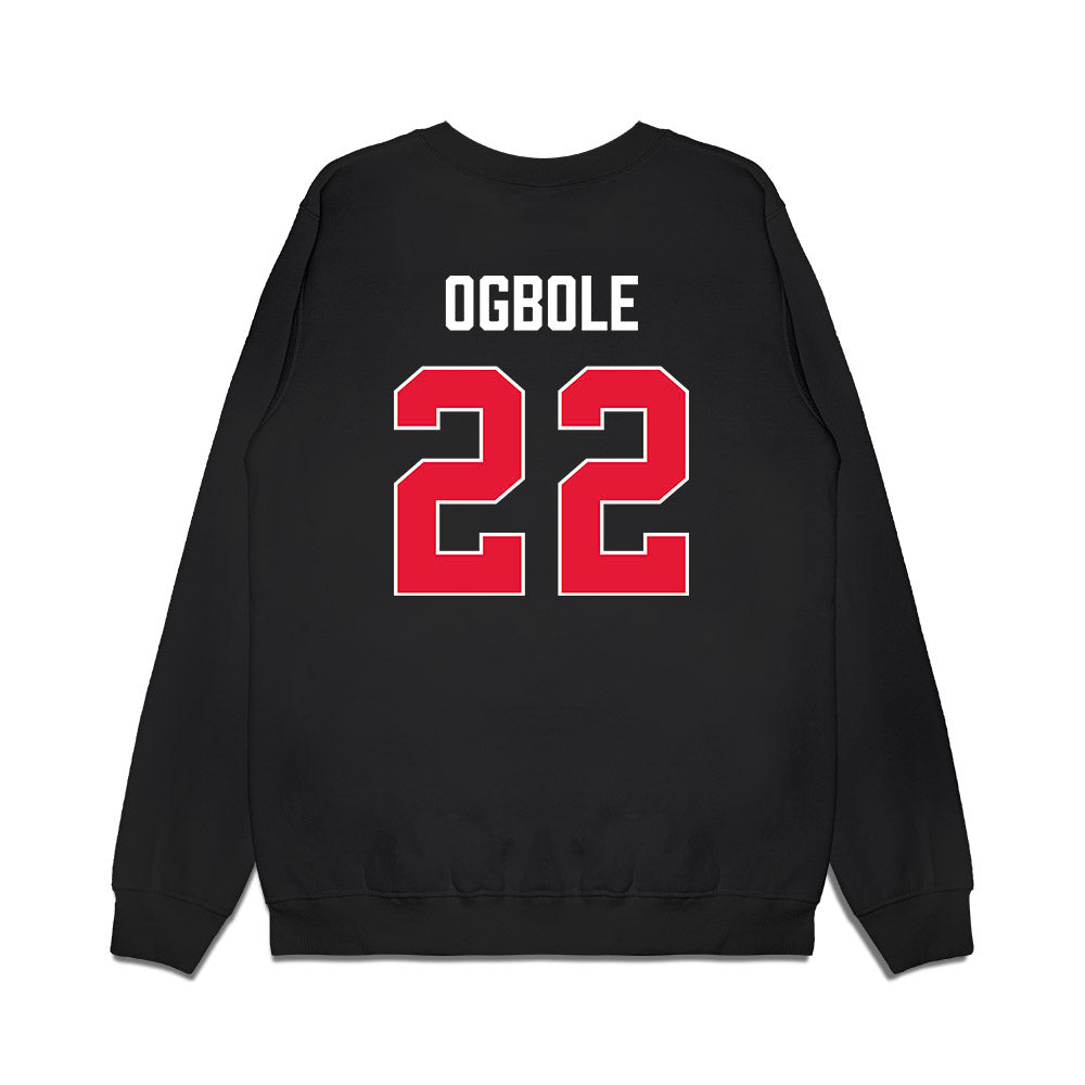 Rutgers - NCAA Men's Basketball : Emannuel Ogbole - Vintage Shersey Premium Crewneck Sweatshirt-1