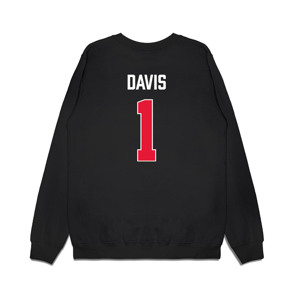 Rutgers - NCAA Men's Basketball : JaMichael Davis - Vintage Shersey Premium Crewneck Sweatshirt-1