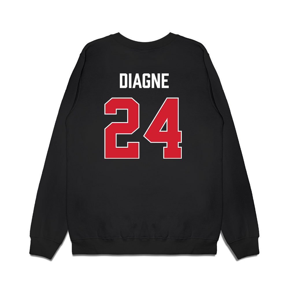 Gonzaga - NCAA Men's Basketball : Ismaila Diagne - Vintage Shersey Premium Crewneck Sweatshirt-1