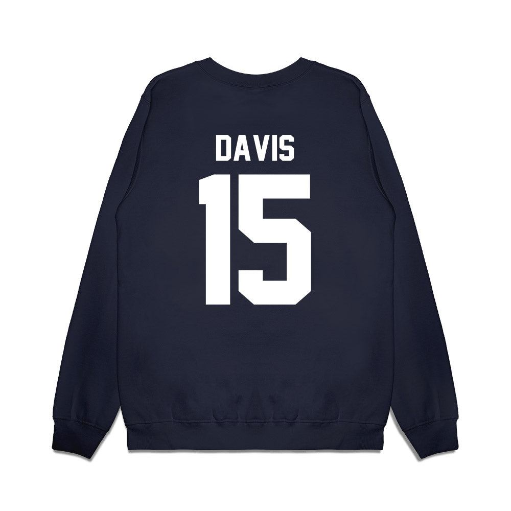 Illinois - NCAA Men's Basketball : Jake Davis - Vintage Shersey Premium Crewneck Sweatshirt-1