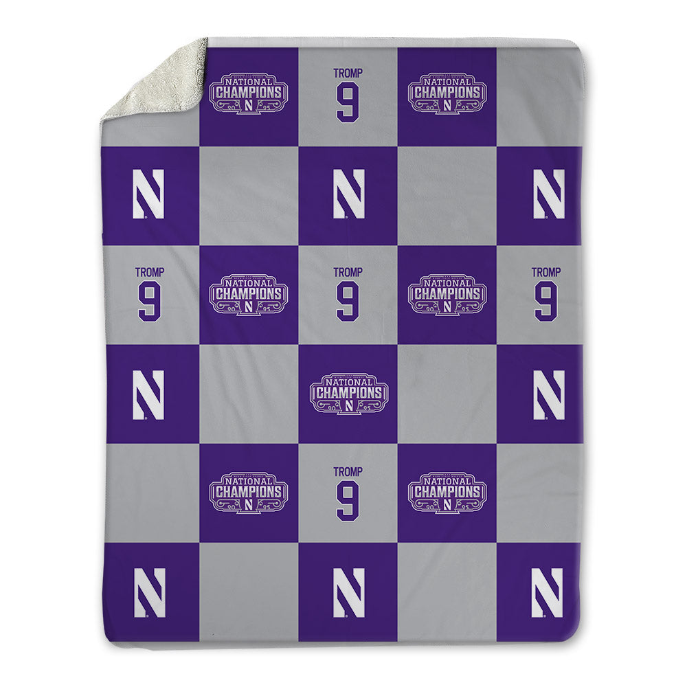 Northwestern - NCAA Women's Field Hockey : Ilse Tromp - NCAA® 2025 National Champions Blanket-0