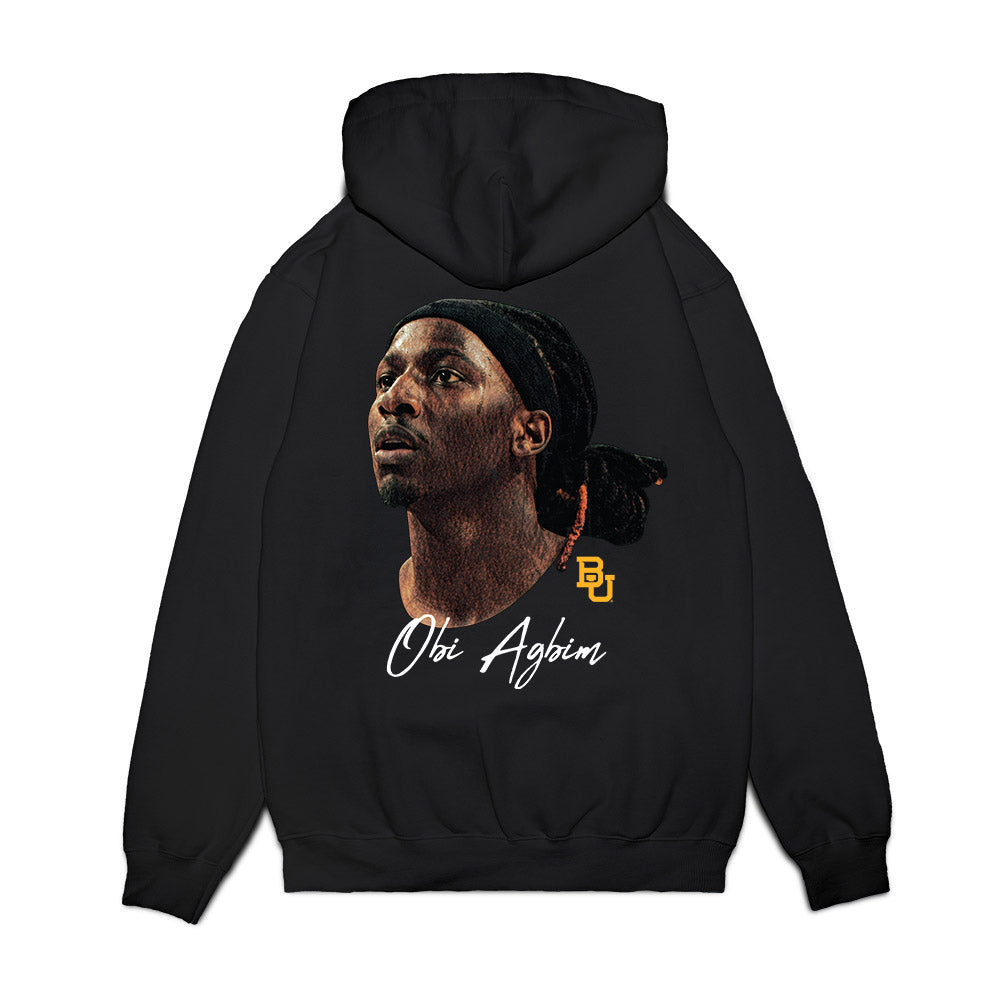 Baylor - NCAA Men's Basketball : Obi Agbim - Game Face Premium Hooded Sweatshirt-1